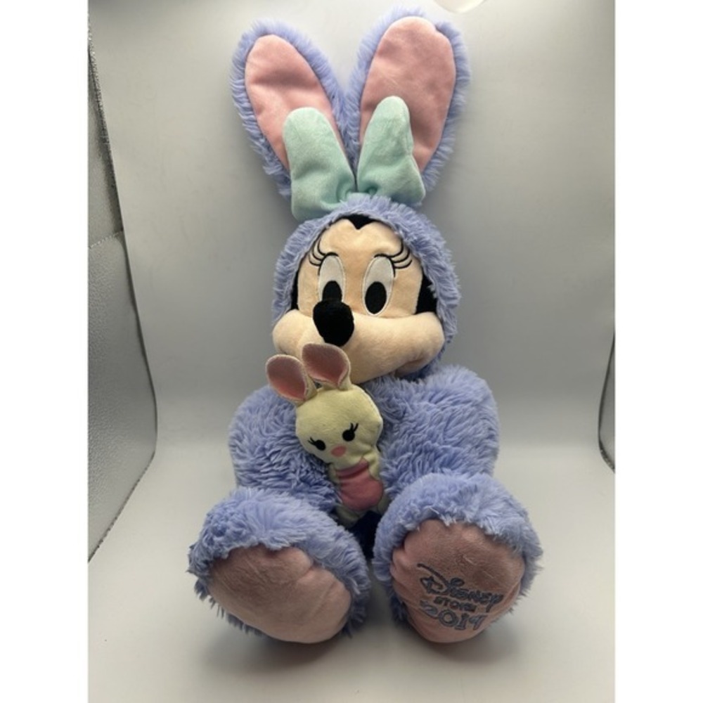 Disney Store‎ Authentic Minnie Mouse Easter Bunny Purple Costume Plush Toy
